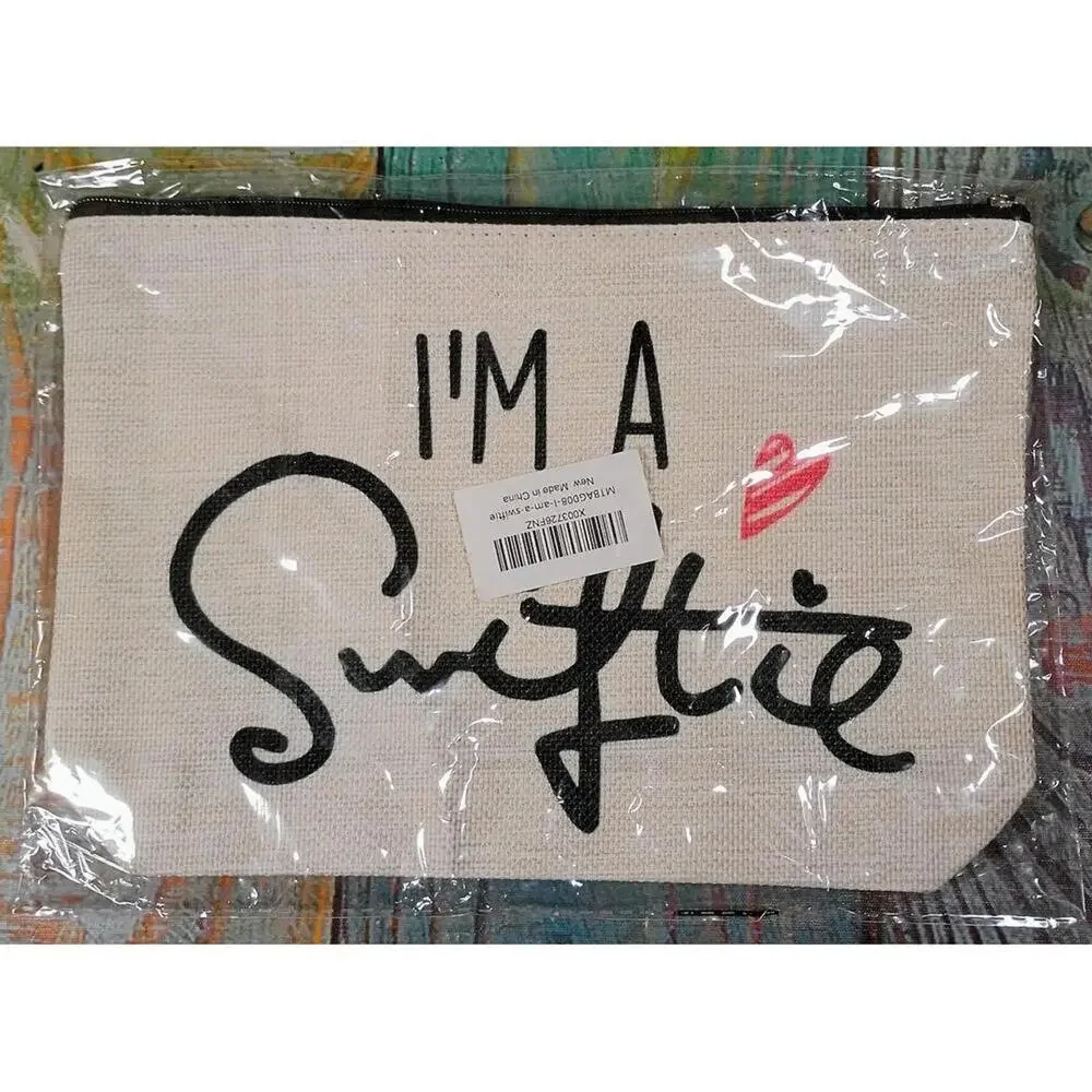 I'm A Swiftie Canvas Cosmetic Bag with Zipper